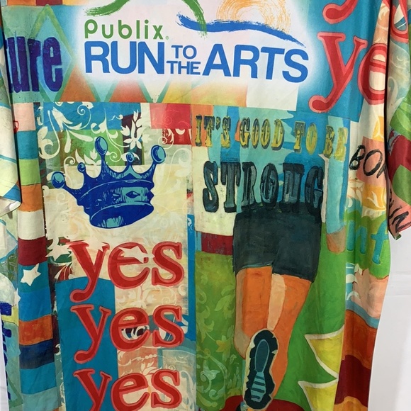 ArtFest Run To The Arts Performance Running T- Shirt Tee full Color Sz 2XL Rare - Picture 4 of 11